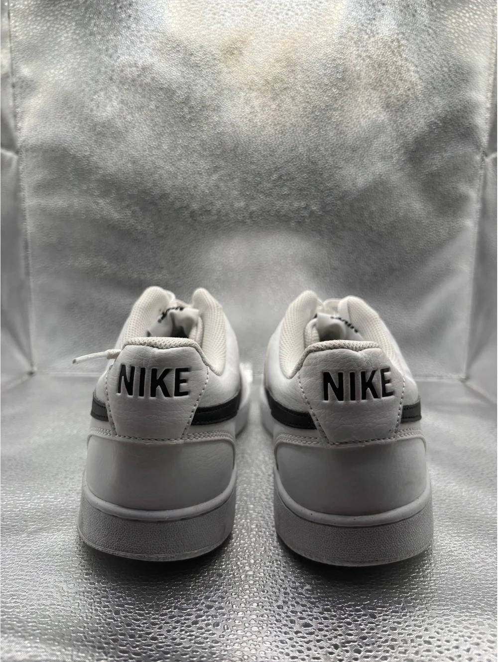 Nike court vision low white black